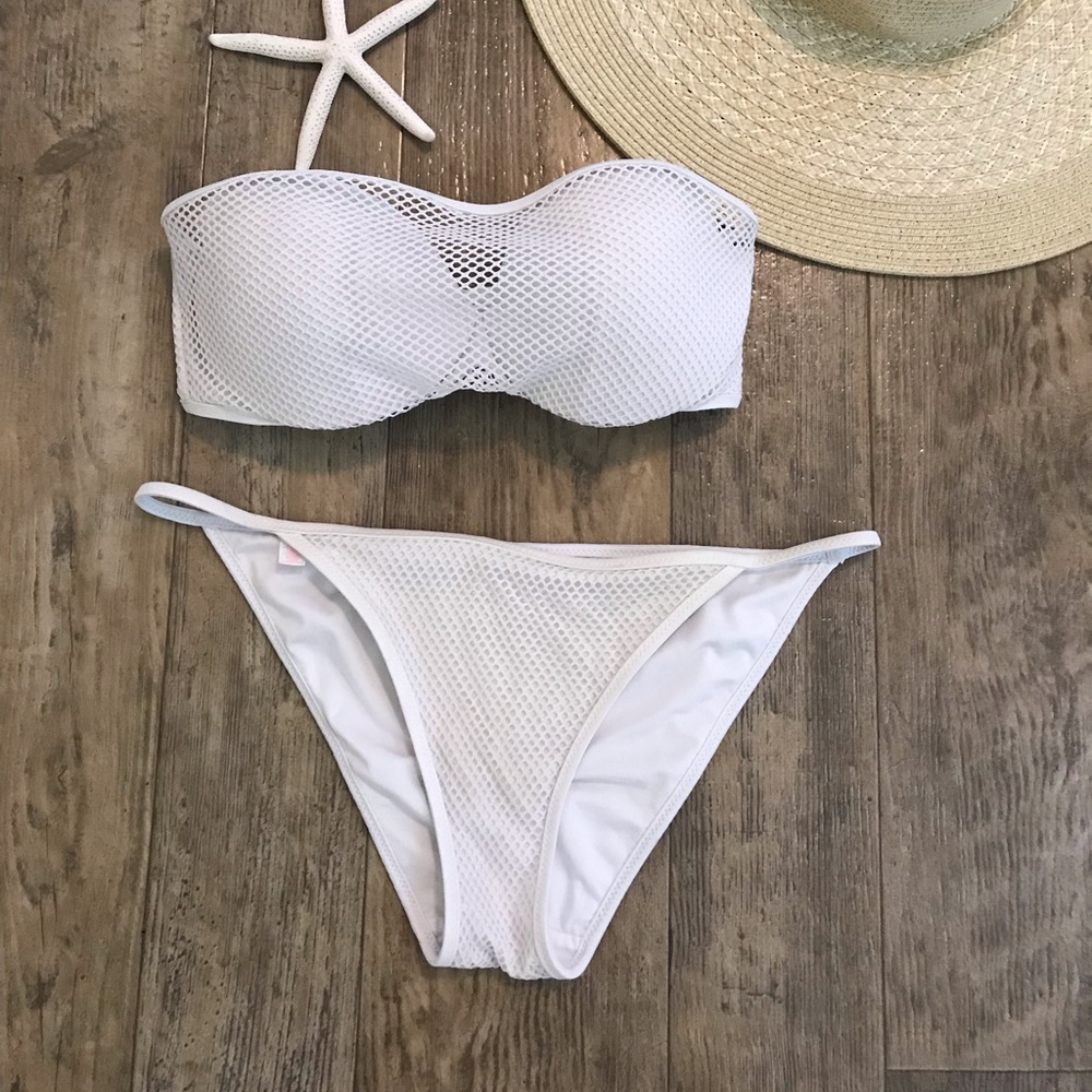 Victoria’s Secret bikini white fish-net👙